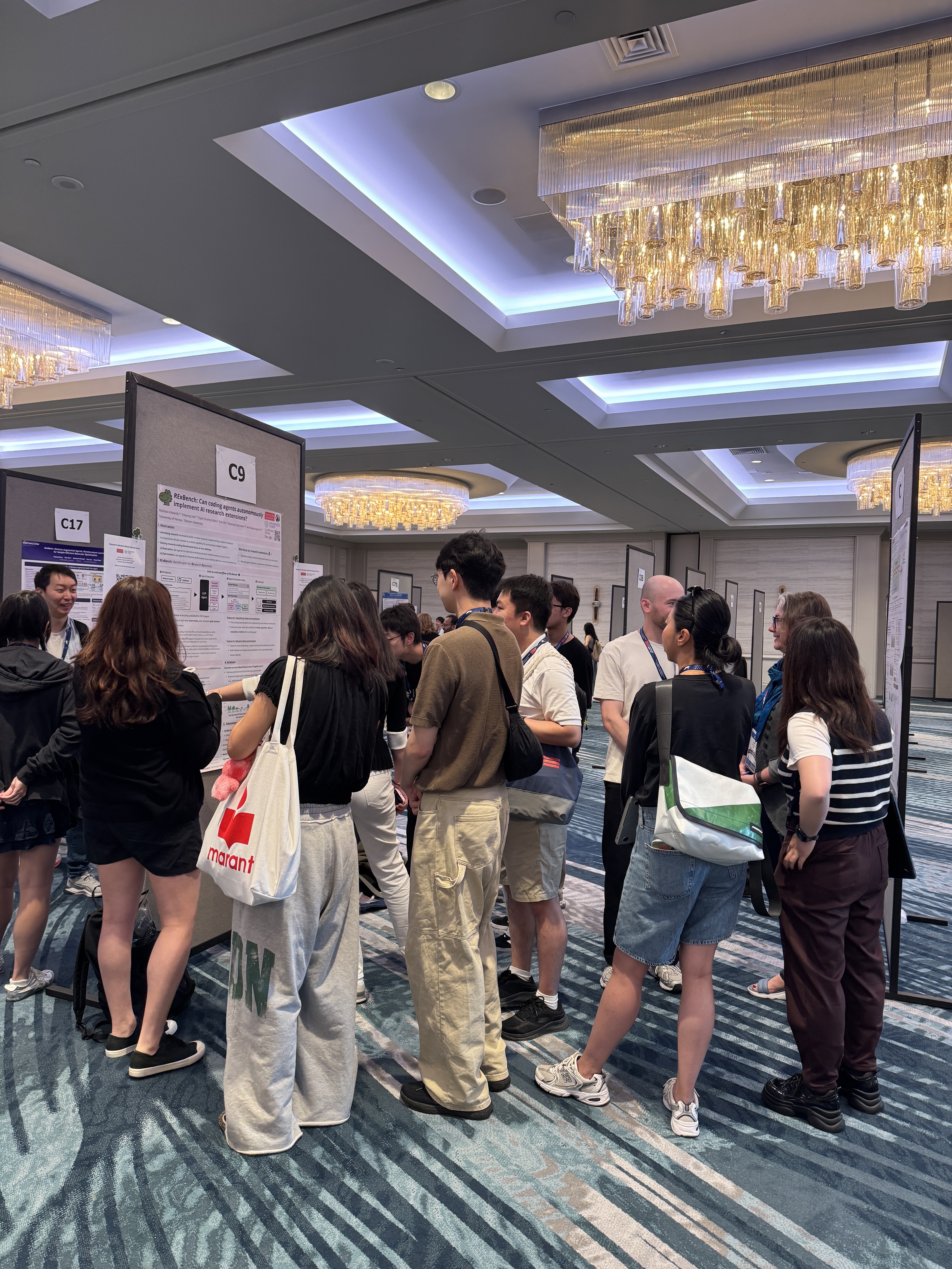 RExBench team at ACL 2026 in San Diego! (Photo credit: John Seon Keun Yi)